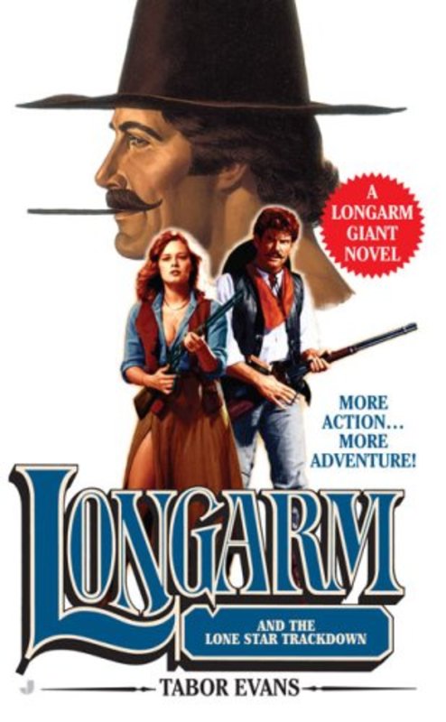 Book cover for "Longarm and the Lone Star Trackdown" by Tabor Evans