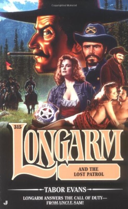 Book cover for "Longarm and the Lost Patrol" by Tabor Evans