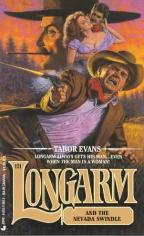 Book cover for "Longarm and the Nevada Swindle" by Tabor Evans
