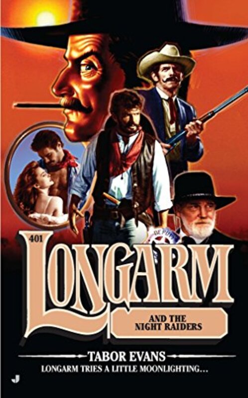 Book cover for "Longarm and the Night Raiders" by Tabor Evans