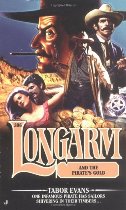 Book cover for "Longarm and the Pirate's Gold" by Tabor Evans