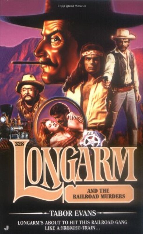 Book cover for "Longarm and the Railroad Murders" by Tabor Evans