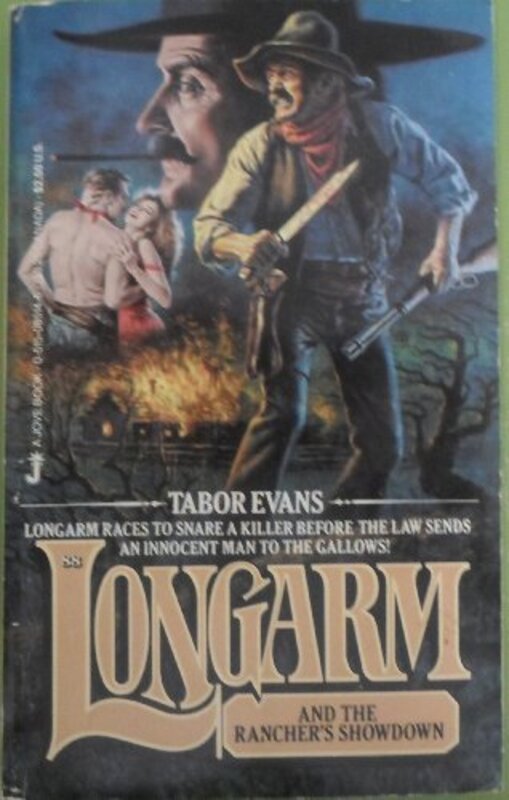 Book cover for "Longarm and the Rancher's Showdown" by Tabor Evans