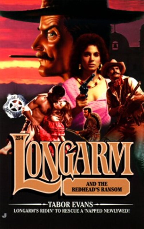 Book cover for "Longarm and the Redhead's Ransom" by Tabor Evans