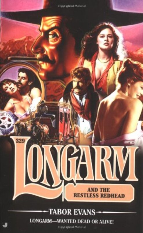 Book cover for "Longarm and the Restless Redhead" by Tabor Evans