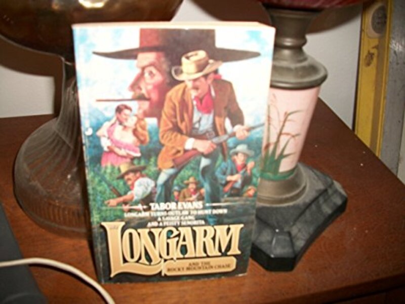 Book cover for "Longarm and the Rocky Mountain Chase" by Tabor Evans