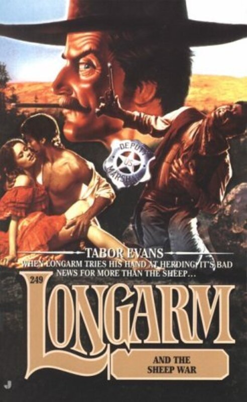 Book cover for "Longarm and the Sheep War" by Tabor Evans