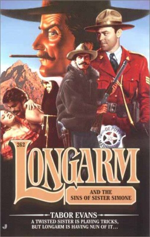 Book cover for "Longarm and the Sins of Sister Simone" by Tabor Evans