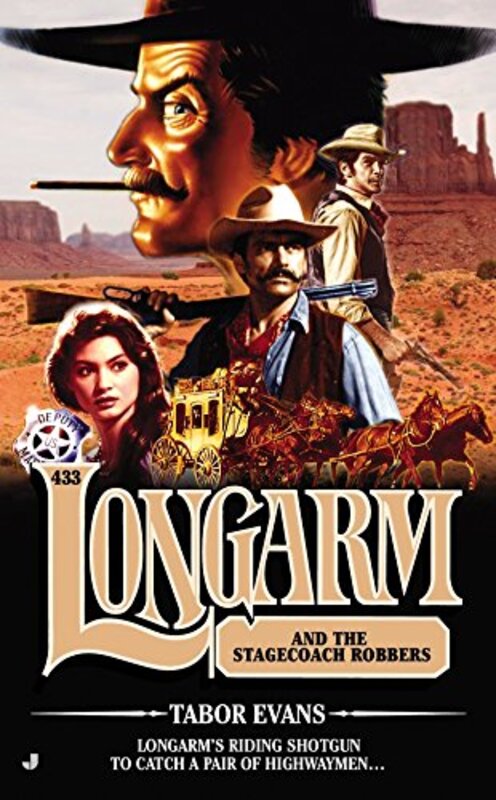 Book cover for "Longarm and the Stagecoach Robbers" by Tabor Evans