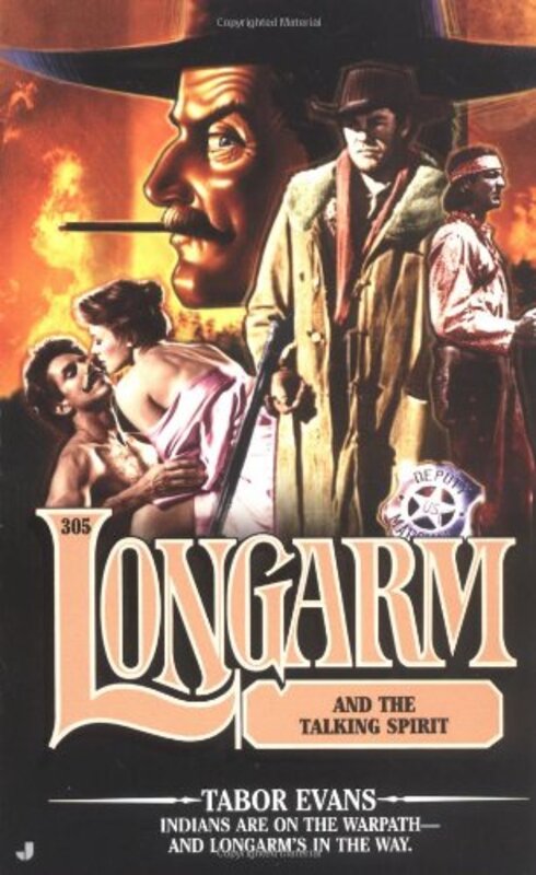 Book cover for "Longarm and the Talking Spirit" by Tabor Evans