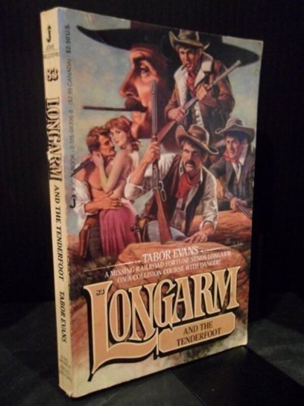 Book cover for "Longarm and the Tenderfoot" by Tabor Evans