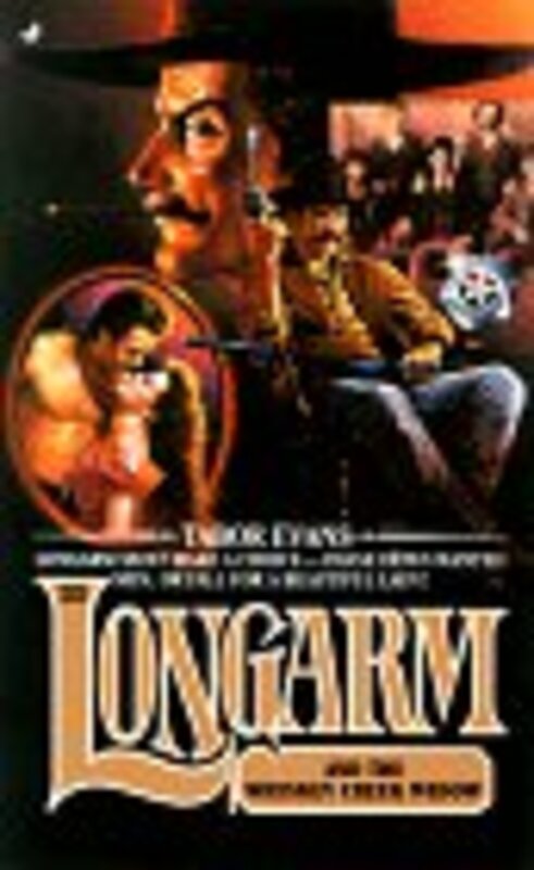 Book cover for "Longarm and the Whiskey Creek Widow" by Tabor Evans