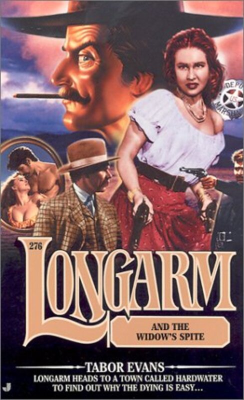 Book cover for "Longarm and the Widow's Spite" by Tabor Evans