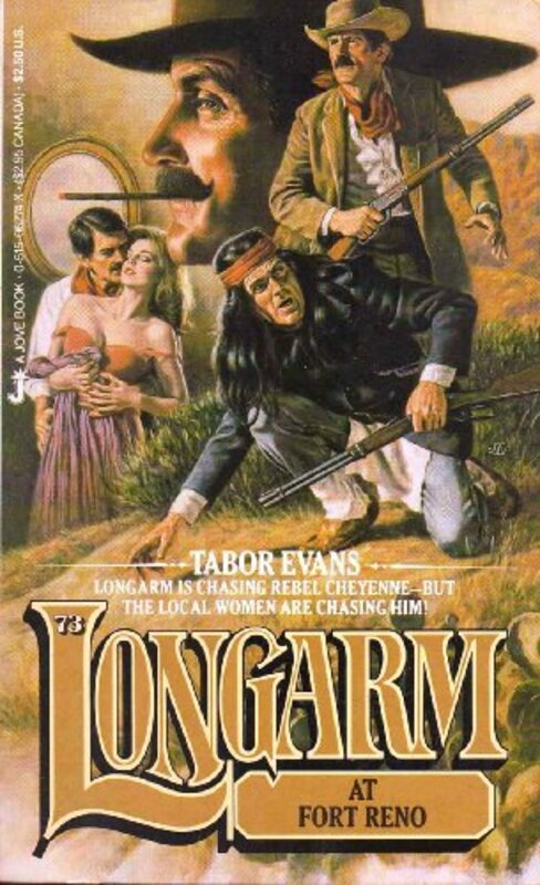 Book cover for "Longarm at Fort Reno" by Tabor Evans