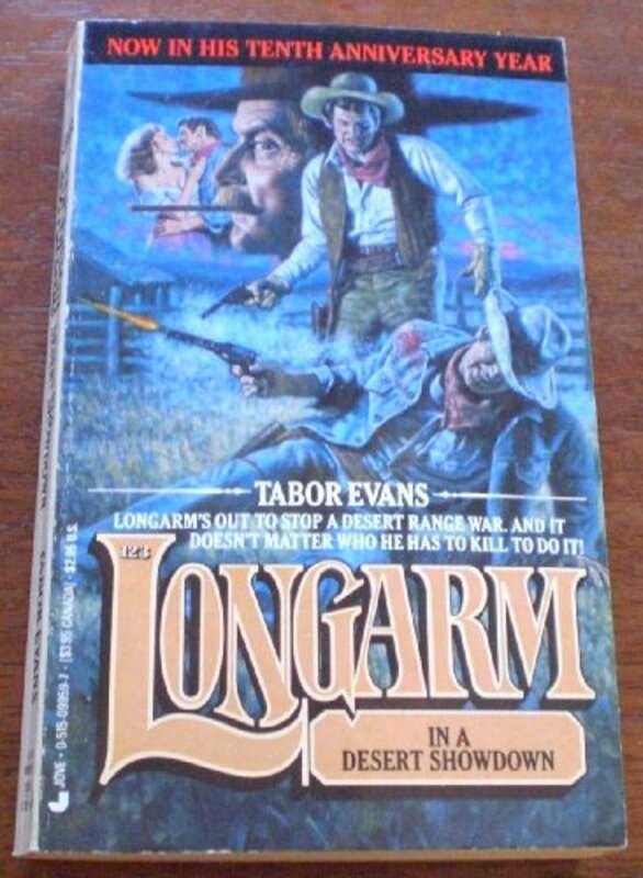 Book cover for "Longarm in a Desert Showdown" by Tabor Evans
