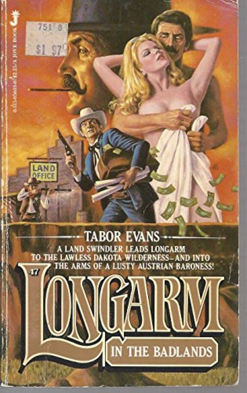 Book cover for "Longarm in the Badlands" by Tabor Evans