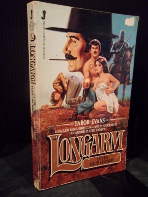 Book cover for "Longarm in the Four Corners" by Tabor Evans