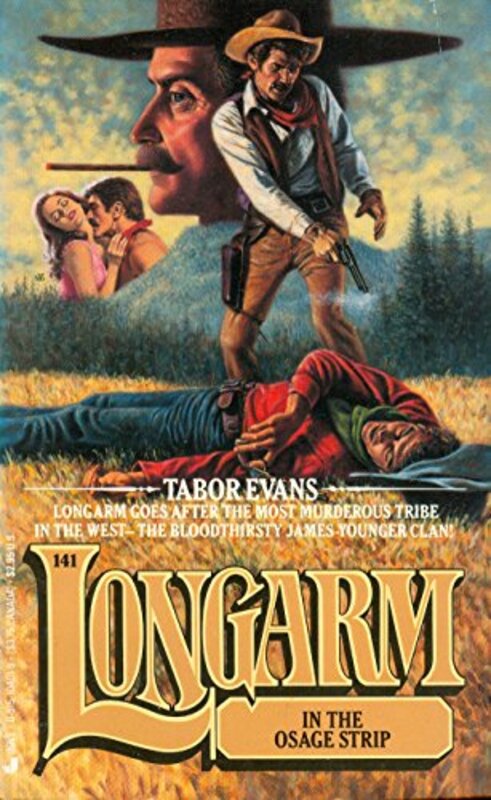 Book cover for "Longarm in the Osage Strip" by Tabor Evans