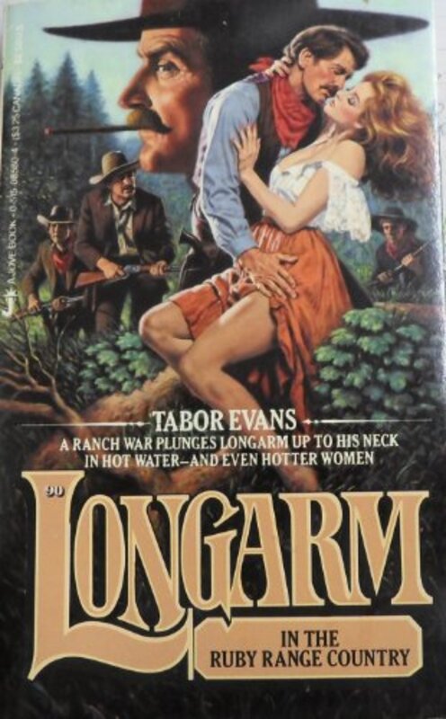 Book cover for "Longarm in the Ruby Range Country" by Tabor Evans