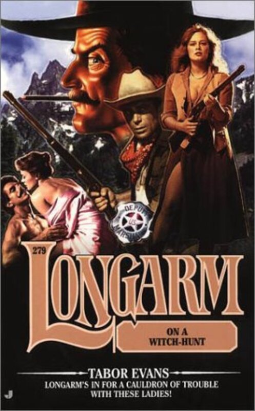 Book cover for "Longarm on a Witch-Hunt" by Tabor Evans