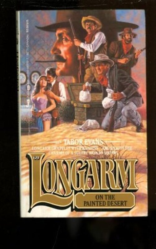 Book cover for "Longarm on the Painted Desert" by Tabor Evans
