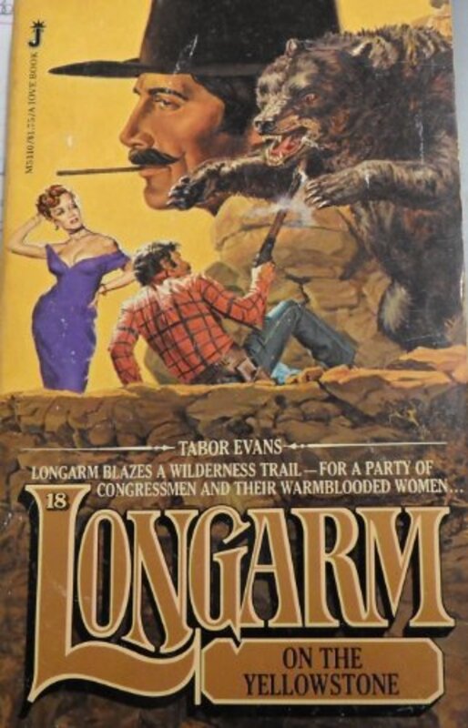 Book cover for "Longarm on the Yellowstone" by Tabor Evans