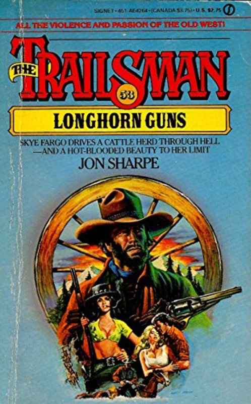 Book cover for "Longhorn Guns" by Jon Sharpe