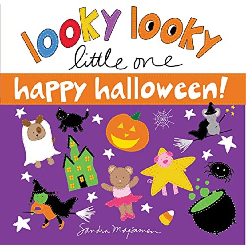 Book cover for "Looky Looky Little One Happy Halloween" by Sandra Magsamen