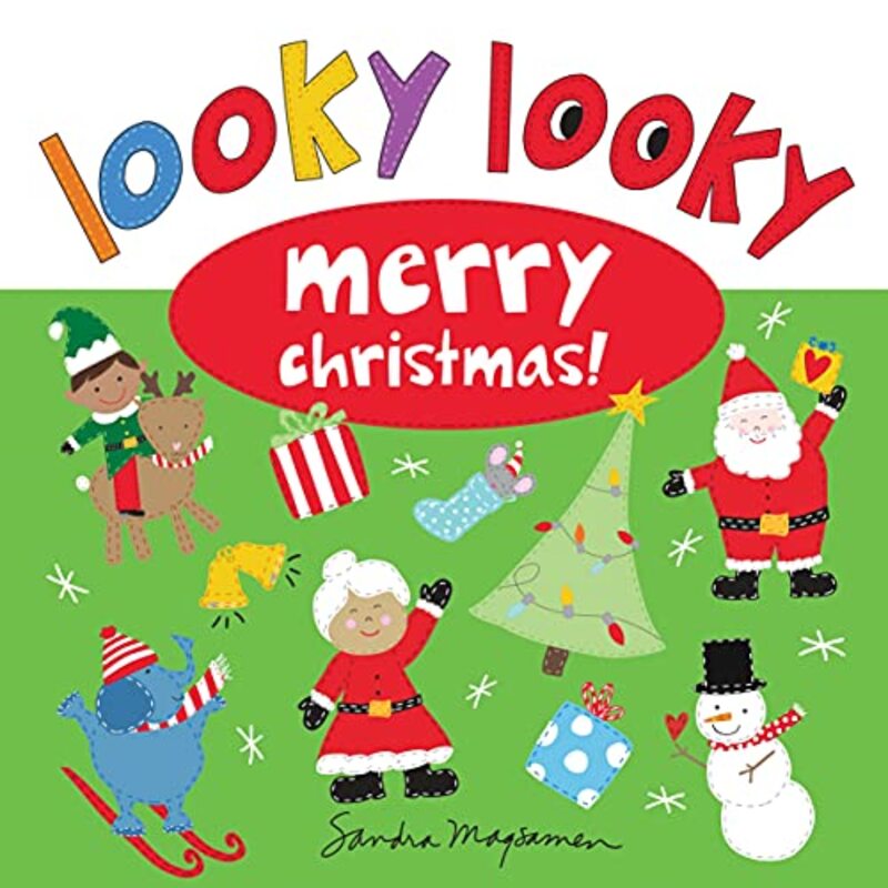 Book cover for "Looky Looky Merry Christmas" by Sandra Magsamen