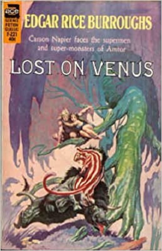 Book cover for "Lost on Venus" by Edgar Rice Burroughs