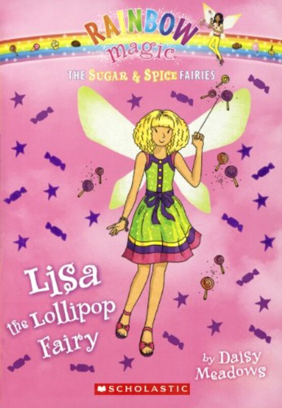 Book cover for "Lottie/Lisa the Lollipop Fairy" by Daisy Meadows