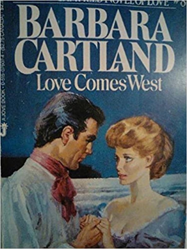 Book cover for "Love Comes West" by Barbara Cartland