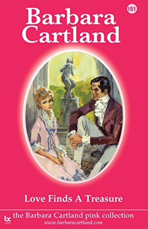 Book cover for "Love Finds a Treasure" by Barbara Cartland