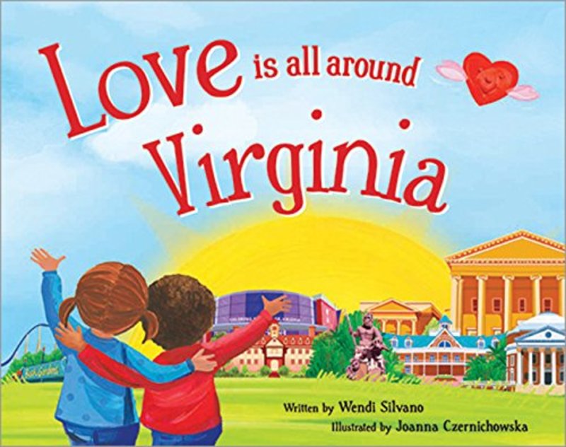 Book cover for "Love Is All Around Virginia" by Wendi Silvano