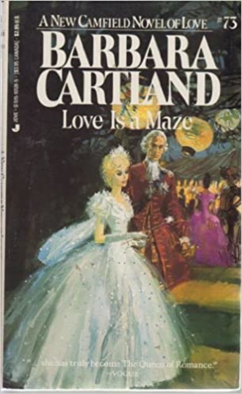 Book cover for "Love Is a Maze" by Barbara Cartland