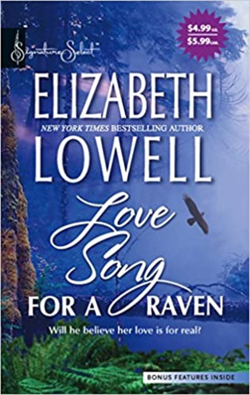 Book cover for "Love Song for a Raven" by Elizabeth Lowell