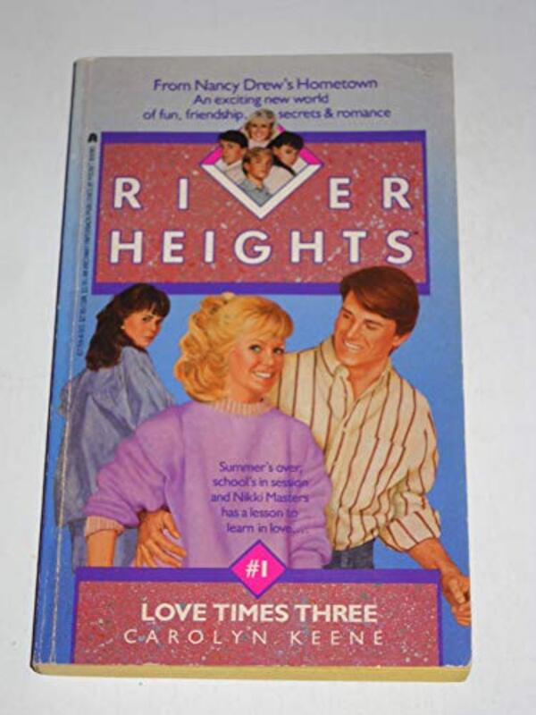 Book cover for "Love Times Three" by Carolyn Keene