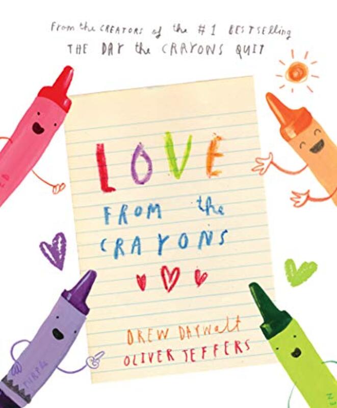 Book cover for "Love from the Crayons" by Drew Daywalt