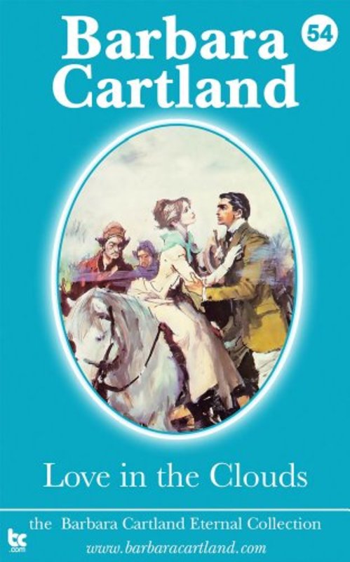 Book cover for "Love in the Clouds" by Barbara Cartland