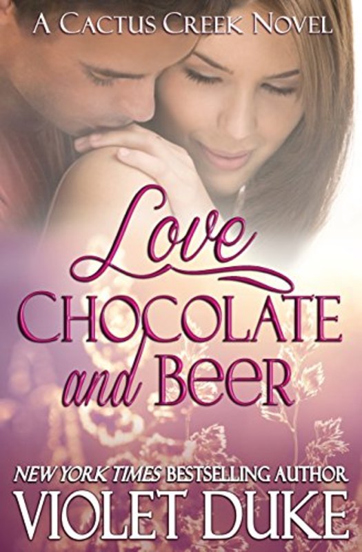 Book cover for "Love, Chocolate, and Beer" by Violet Duke