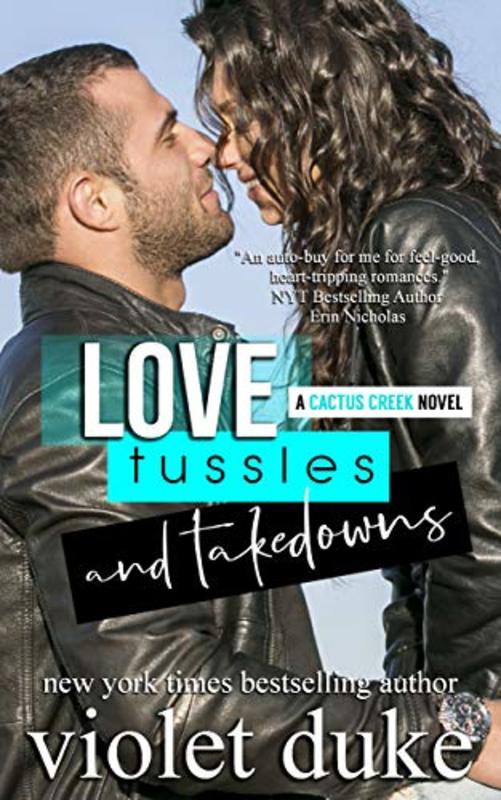 Book cover for "Love, Tussles, and Takedowns" by Violet Duke