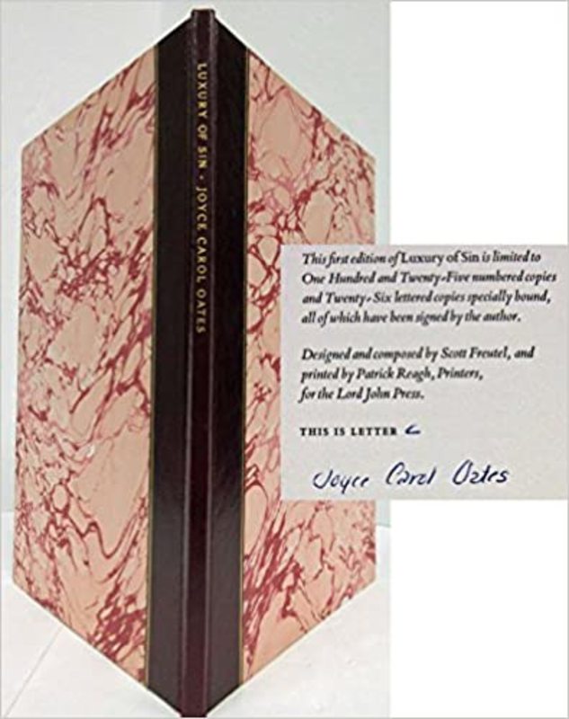 Book cover for "Luxury of Sin" by Joyce Carol Oates