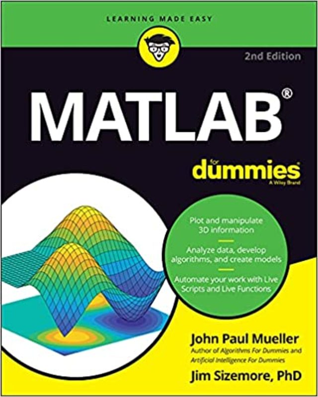 Book cover for "MATLAB For Dummies" by Jim Sizemore