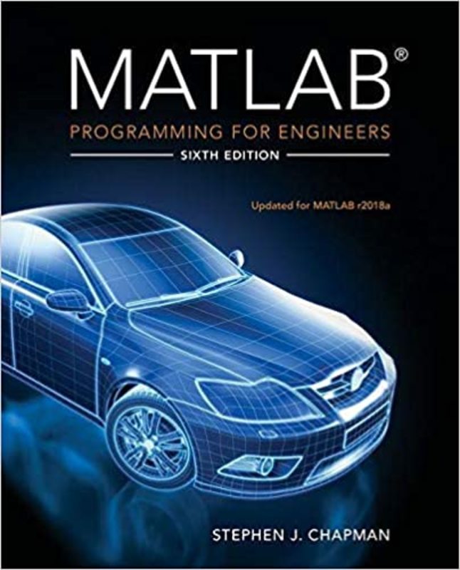 Book cover for "MATLAB Programming for Engineers" by Stephen J. Chapman