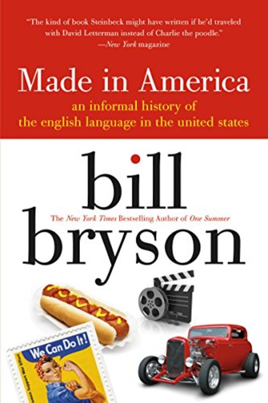 Book cover for "Made in America" by Bill Bryson