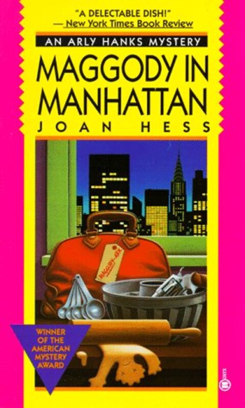 Book cover for "Maggody in Manhattan" by Joan Hess