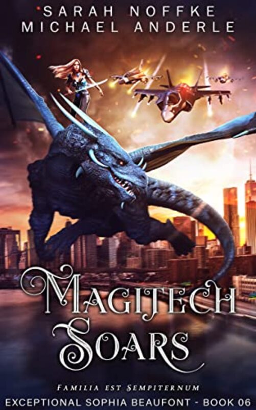 Book cover for "Magitech Soars" by Sarah Noffke