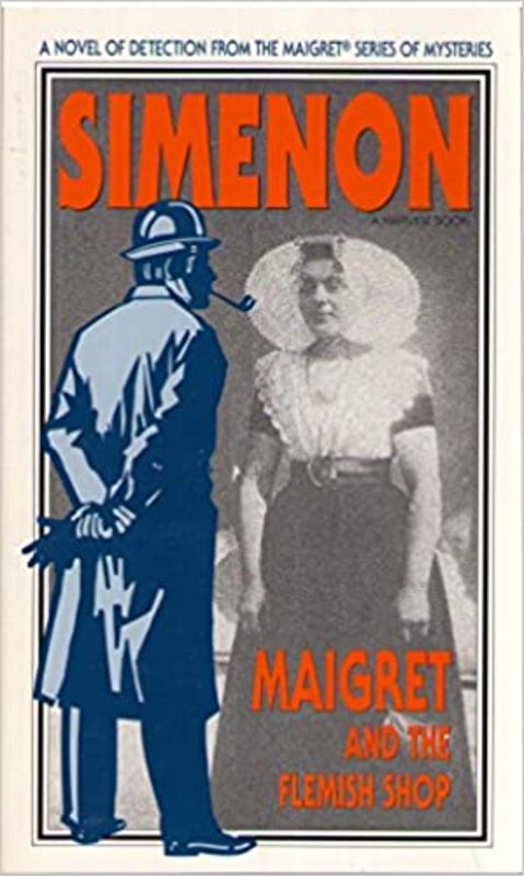 Book cover for "Maigret and the Flemish Shop" by Georges Simenon