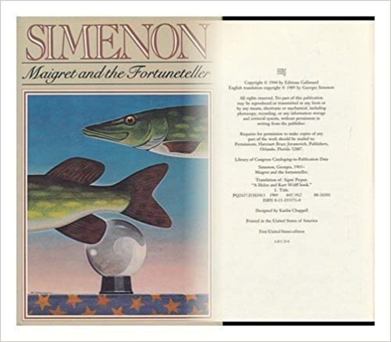Book cover for "Maigret and the Fortuneteller" by Georges Simenon