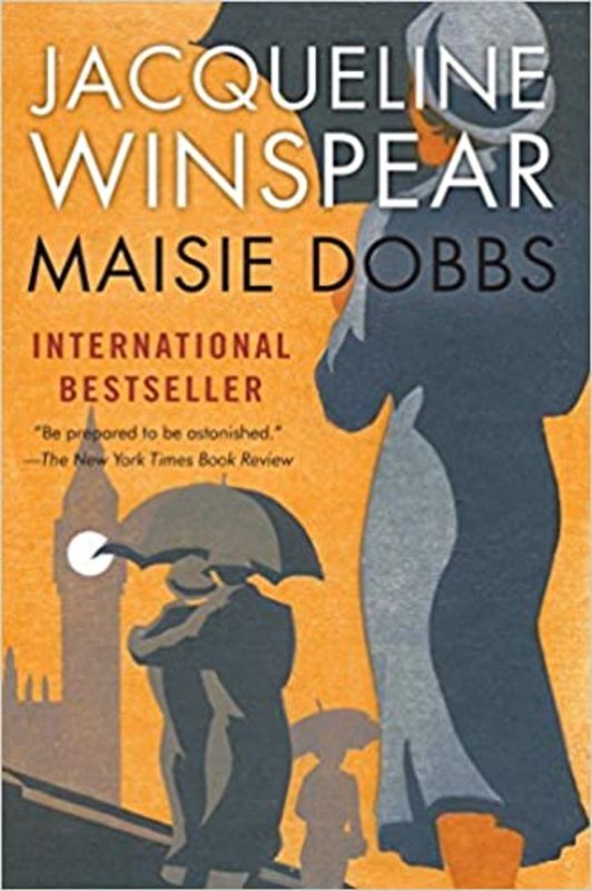 Book cover for "Maisie Dobbs" by Jacqueline Winspear